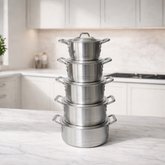 AR Cookware Royal Jadeed Set (1-5) - 10 Pieces Metal Finish Set