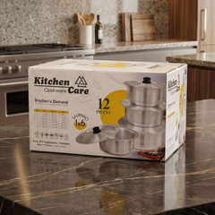 Kitchen Care Salwano cookware (1-6) 12 Pieces Aluminum Set