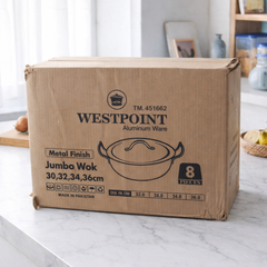 WESTPOINT Jumbo Cooking WOK (8 Pcs) - Aluminum Cookware
