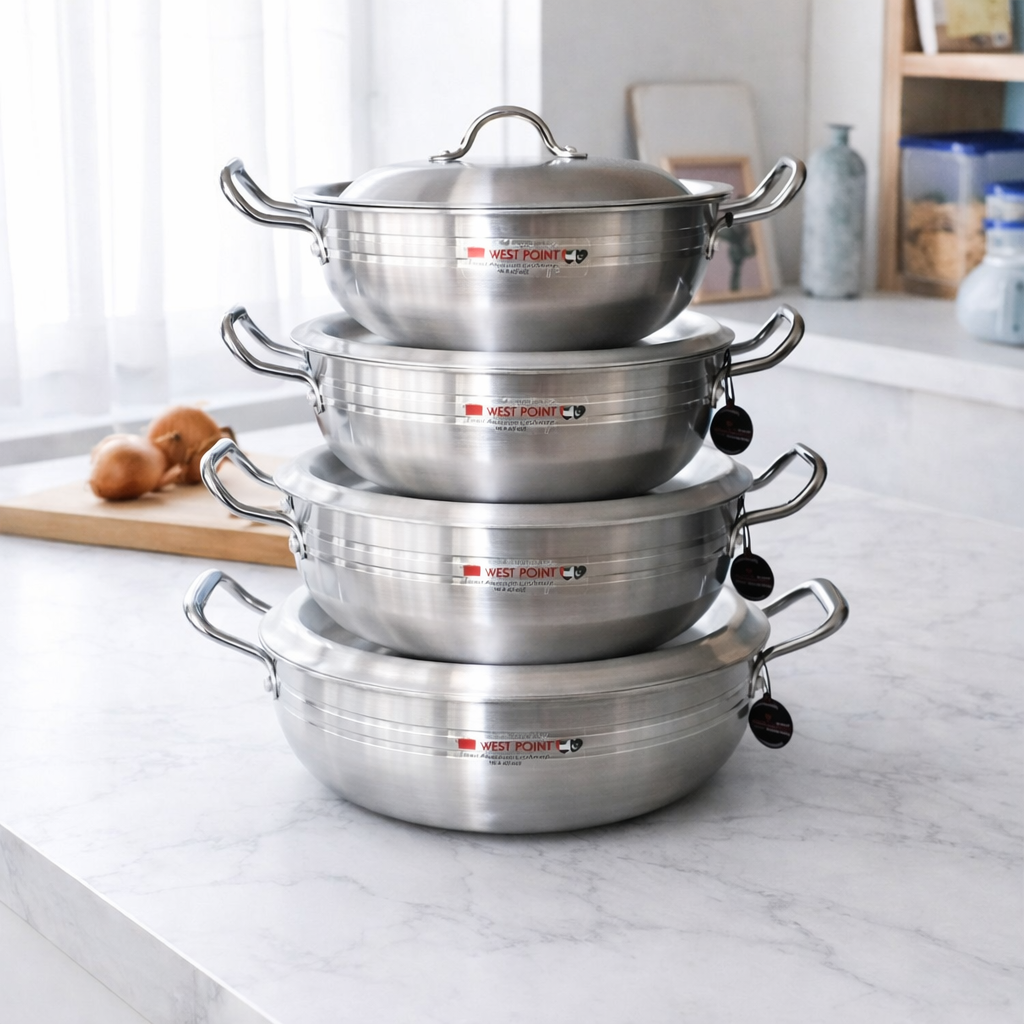 WESTPOINT Jumbo Cooking WOK (8 Pcs) - Aluminum Cookware