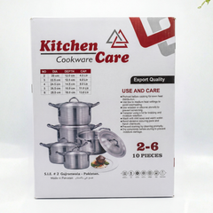 Kitchen Care-Cookware (2-6) 10 Pcs Cooking Set